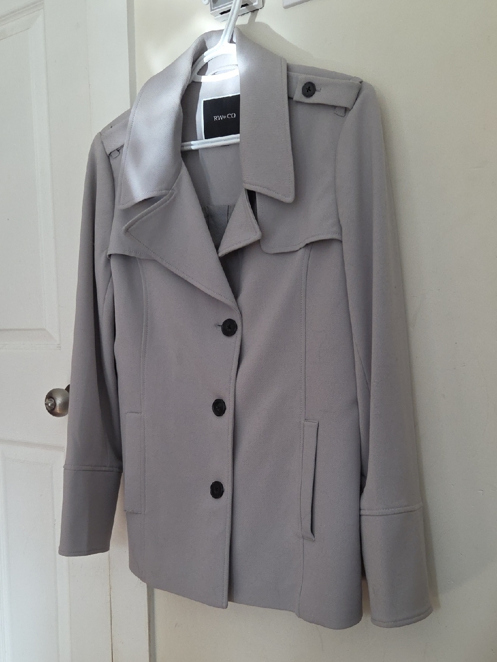 RW&CO. Light Gray Pea Coat